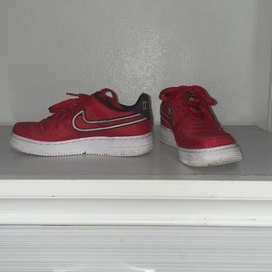 Red Nike air forces. Size 5.5